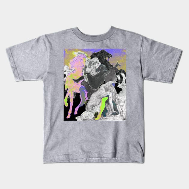 Art Remix Kids T-Shirt by Kat Evans